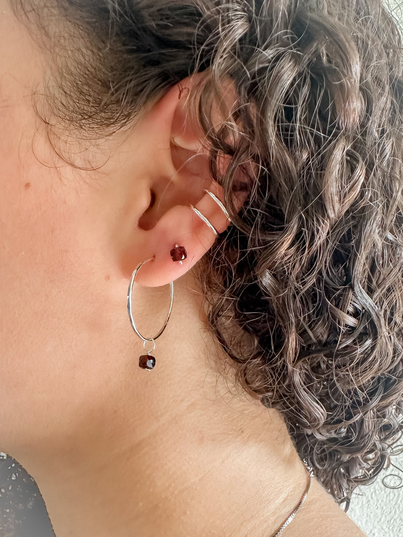 Garnet Janet Earrings