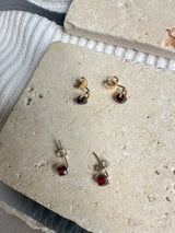 Garnet Janet Earrings